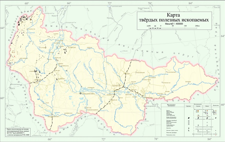 Полезные ископаемые Ханты-Мансийского автономного  округа